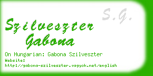 szilveszter gabona business card